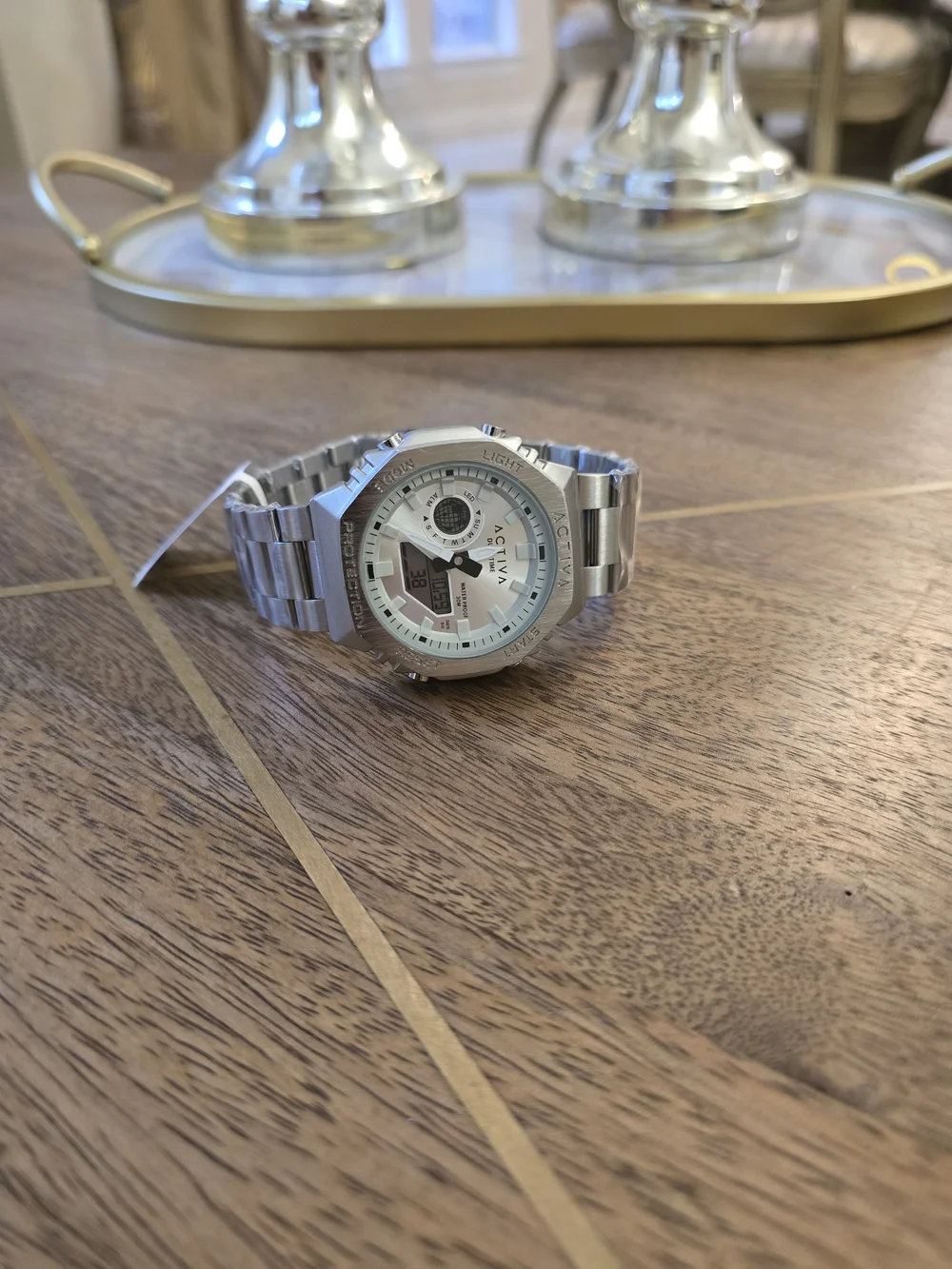 Ativa Stainless Steel Silver Hybrid Smartwatch - Silver